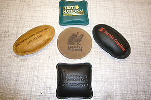 Assorted Styles of Leather Paper Weights