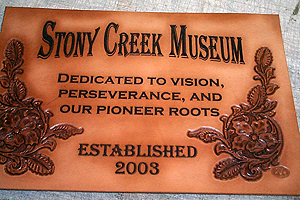 Leather Sign Hand Carved and Laser Engraved