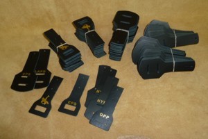 Leather Epaulette Police Mic Holders